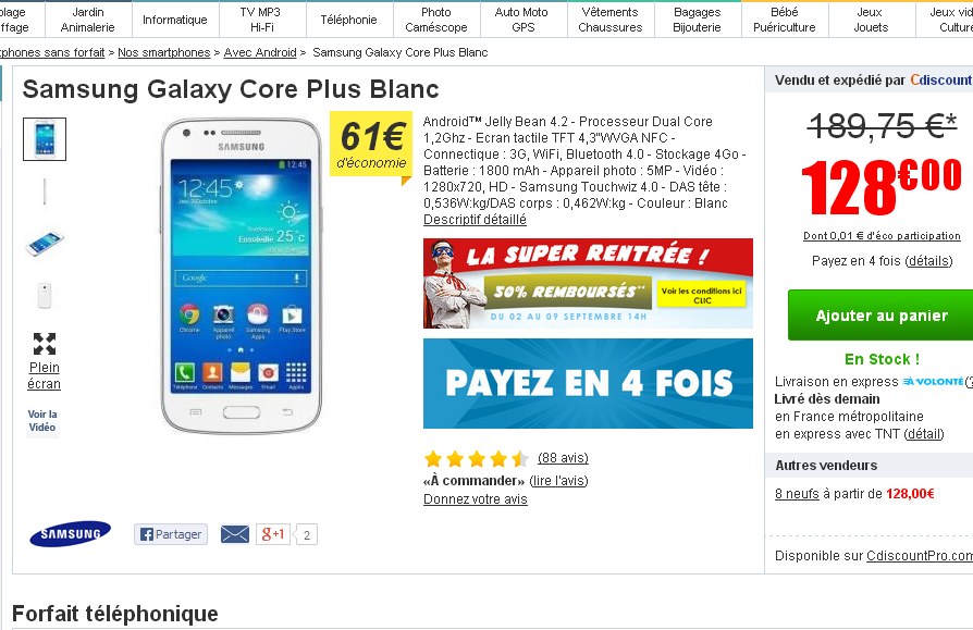 Comment Se Faire Rembourser 30 Euros Samsung Galaxy Core Plus