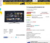 Bon plan tv : Smart tv 3d samsung 40 pouces qui revient à moins de 400 euros pour les adherents fnac