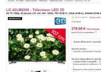 Bon plan tv : 380 euros une tv 3d lg 42 pouces