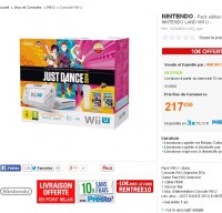 Bon plan console wii u : 208 euros la console Wii u 8go avec just dance 2014