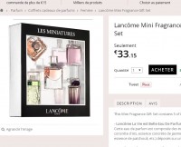 Bon plan parfums  : coffret 5 miniatures Lancome à 26.6 euros