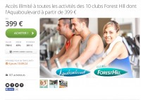 Bon plan sport – forme : carte annuelle  à moitié prix aux clubs de sport Forest Hill et Aquaboulevard