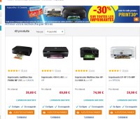 Imprimante pas  chères  : 30 pourcent de remise  le 15 octobre .. à partir de 28 euros une multifonction