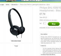 Casque audio philips pas cher à 7.79 euros port inclus