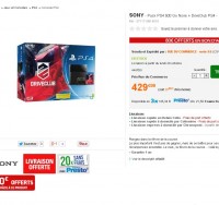 Bon plan jeux videos:  Console PS4 500go drive club à 429 euros mais avec 80 euros de bons d’achats offerts