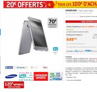Bon prix pour le smartphone Galaxy Alpha de Samsung : 649€ -70 euros – 120 euros de bons d’achats … jusqu’au 21/10 10h