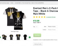 12.89 euros les 2 tee shirts / sweat à capuche sans manche Everlast