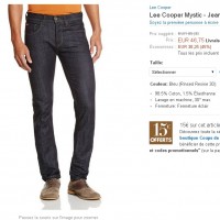 jeans hommes lee cooper pas cher à 32 euros port inclus