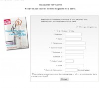 Un mini magazine Top Santé à recevoir gratuitement