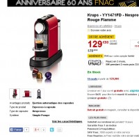 machine Nespresso Citiz qui revient à 60 euros pour les adhérents fnac