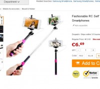 6.69 euros la perche à selfie pour smartphone