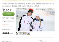 Ski à moitié prix au complexe couvert  Ice Montain en Belgique