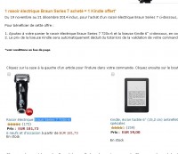 Bon plan rasoir : 181 euros le rasoir braun serie 7 avec en prime une liseuse kindle