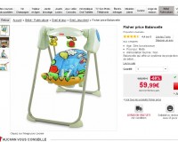 Balancelle Fisher Price à 60 euros