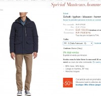 Blouson / parka  schott pour hommes à 109 euros
