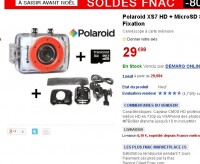 Camera sportive Polaroid à 36 euros avec une carte micro sd 8 go port inclus