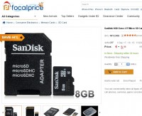 Carte micro sd  sandisk 8go  pas chère ! 3.09 euros port inclus