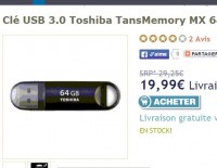Bon prix clés usb3 64go à moins de 20 euros