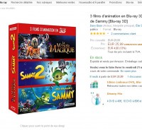 Coffrets  3 blu ray 3d d’animations à 26 euros (sammy , le manoir magique, sammy 2)
