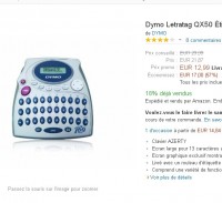 Etiqueteuse dymo qx50 pas chère à 12.99 euros le 21 novembre