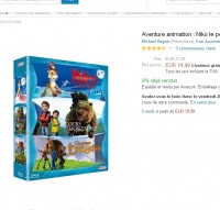 15 euros le pack de 3 films d’animations en blu ray (nikko , chasseurs de dragon, l’ours des montagne)
