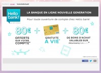 Hello Bank : 160 euros offerts pour l’ouverture d’un compte courant avec carte bancaire
