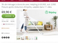 Menage à domicile pas cher : 69.9 euros les 9 heures avant crédit d’impot