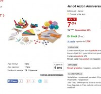 Bon plan anniversaire enfants : kit anniversaire janod à 7.76 euros port inclus contre 30 ailleurs