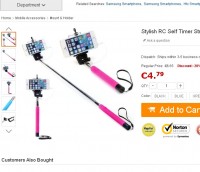 Moins de 5 euros la perche à selfies port inclus