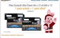 Bon plan piles : 1 pack acheté = 1 pack offert sur les piles duracell