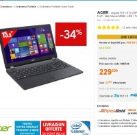Pc portable 15 pouces à 230 euros port inclus