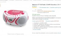 Poste radio cd mp3 à 33.9 euros le 25 novembre