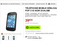 Smartphone pas cher : 40 euros l’alcatel Pop C1 (dual core , 3.5 pouces)