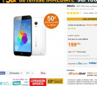 Bon plan smartphone puissant : meizu mx3 octocore , 2go de mémoire vive qui revient à 150 euros