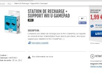 Bon plan wii u : station de recharge officiel wii u gamepad à 1.99 euros