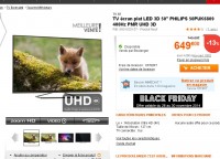 Bon plan tv : 649 euros une tv 4K 50 pouces 3d connectée Philips