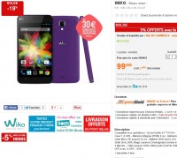 Smartphone quad core wikoo bloom qui revient à moins de 70 euros
