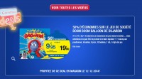 Gratuit : le jeu dujardin boom boom ballon apres remboursement pour un achat le 12 decembre