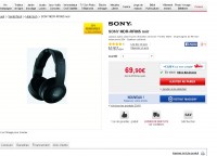 Casque audio sans fil Sony qui revient à 41 euros