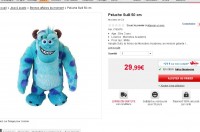 Grande Peluche Sully qui revient à 6 euros port inclus