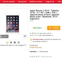 Ipad air 2 qui revient à 363 euros le 15 decembre