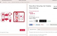 Coffret parfum Nina Ricci 50ml à moins de 34 euros
