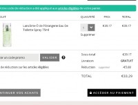 Bon prix parfum : Lancome O de l’orangerie 75ml à 33 euros port inclus