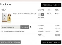 Eau de toilette Pi de Givenchy à moins de 24 euros port inclus