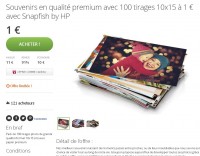 100 tirages photos pour moins de 6 euros port inclus