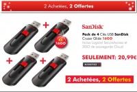 Un lot de 4 clés usb 16go pour 20.99 euros port inclus