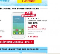 Bon plan smartphone : alcatel pop s3 qui revient à 57 euros