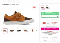 baskets cuir Converse pour enfants à 25 euros