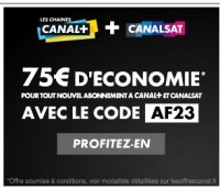 Canalplus + canalsat à 24.9 euros par mois et 75 euros offerts … jusqu’au 12 janvier