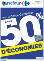 Carrefour ! 50 pourcent sur la carte du 13 au 20 janvier